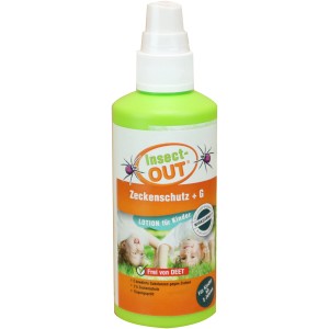 Insect-Out Zeckenschutz für Kinder, 100ml Flasche mit Sprühkopf.