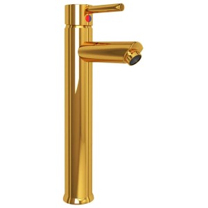 Goldener Waschtisch Wasserhahn für Badezimmer, Teil eines Sets