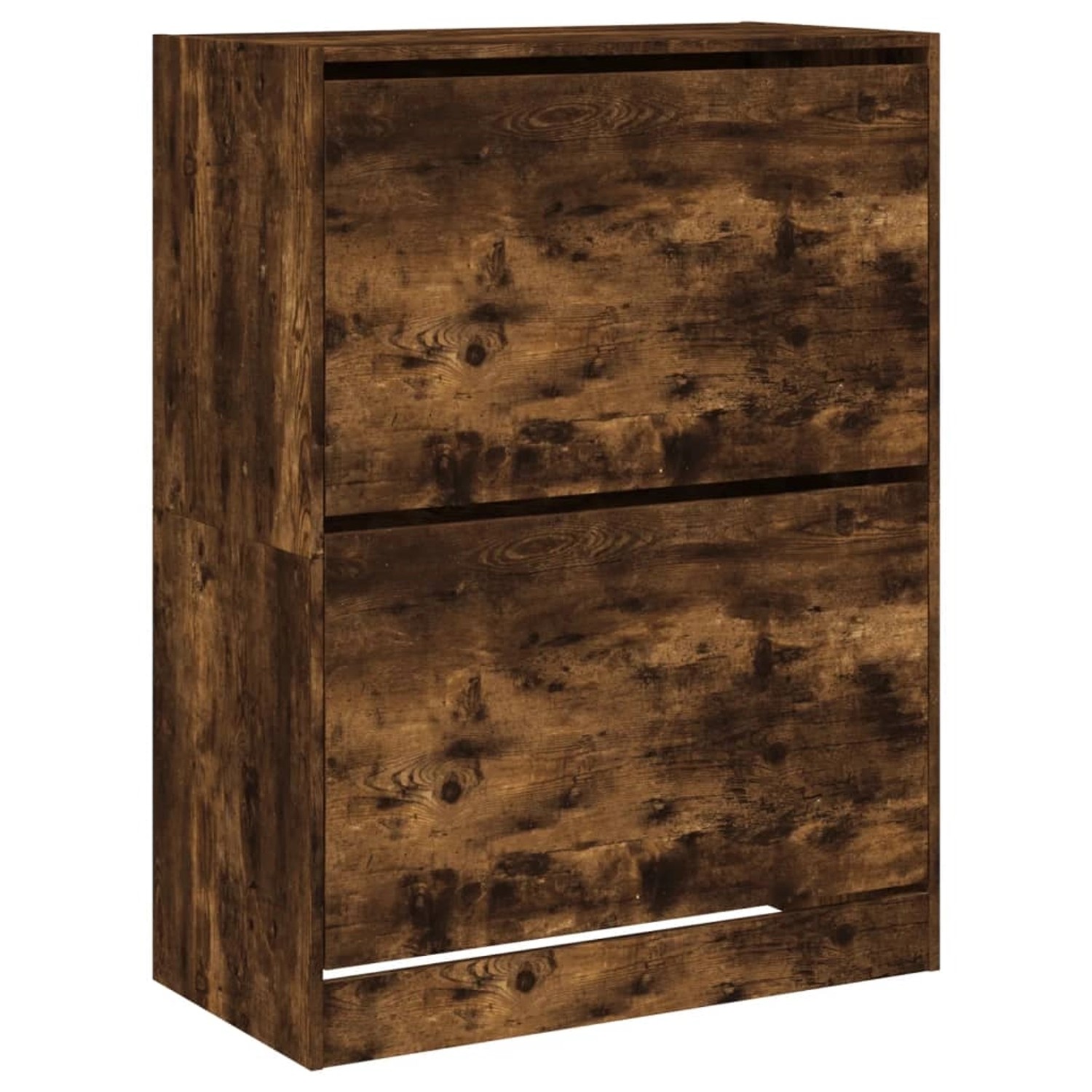 vidaXL Schuhschrank mit 2 Klappen Räuchereiche 80x42x108 cm 3214403 günstig online kaufen