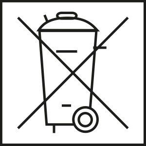 Symbol: Durchgestrichene Mülltonne. Entsorgungshinweis für Nexa Lotte Ameisen-Spray.