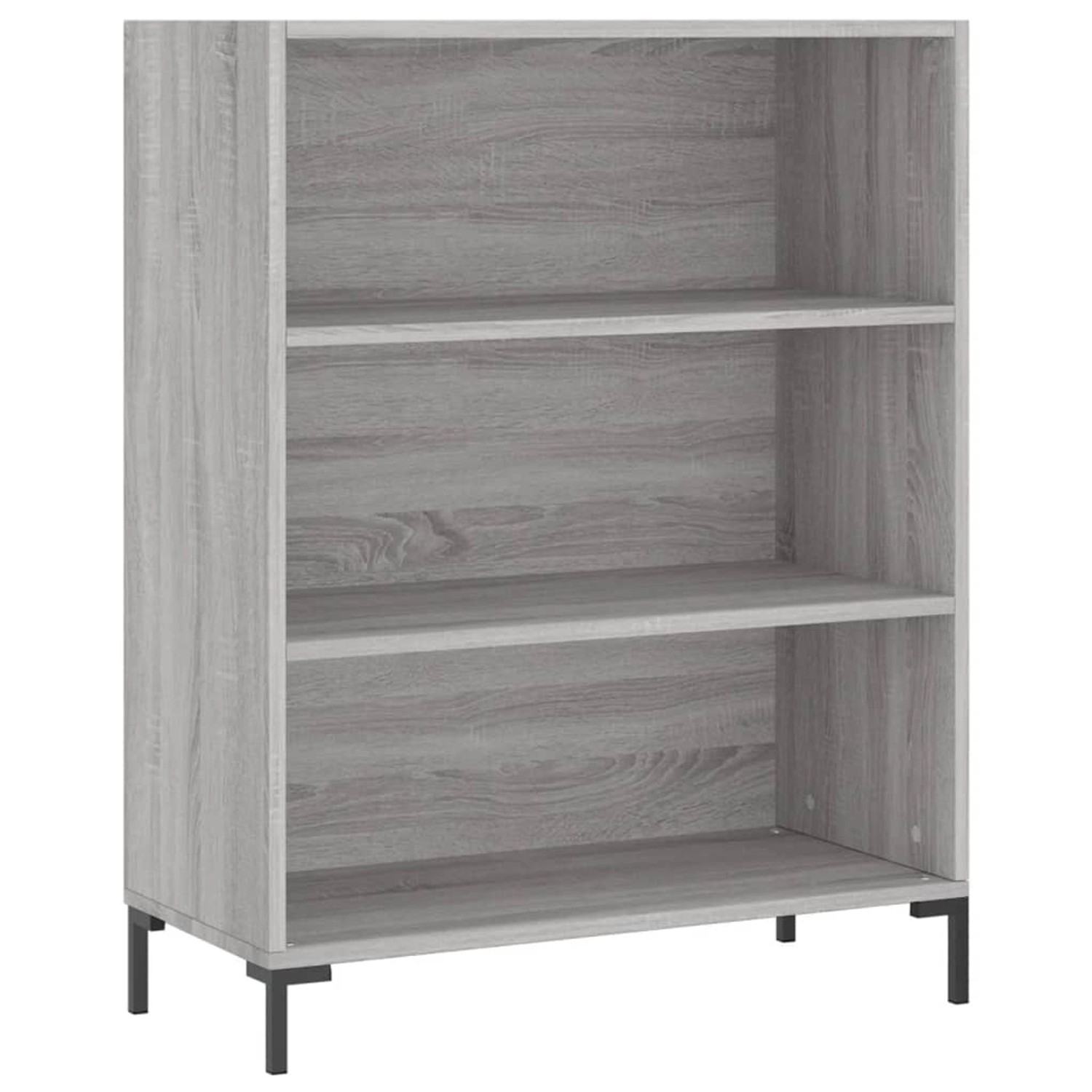 VidaXL Bücherregal Grau Sonoma 69,5x32,5x90 cm Holzwerkstoff Metall günstig online kaufen