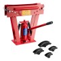 Rote hydraulische Rohrbiegemaschine 8T mit Hebel und vier schwarzen Pressstücken für Rohrbearbeitung.