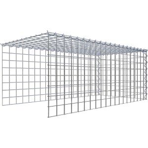 Gabiona Anbaukorb Typ 4, 40x100x50cm, Maschenweite 5x5cm, Drahtgitter galvanbeschichtet.