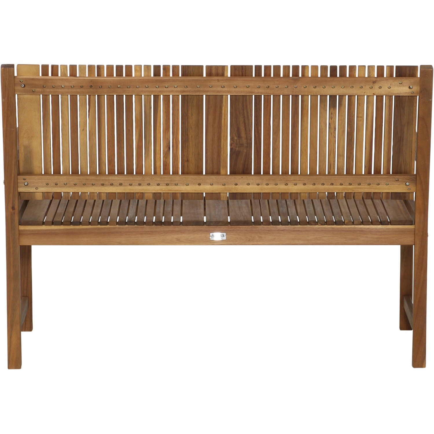 Siena Garden Gartenbank Falun, 2-Sitzer aus Akazie, beige, für Garten oder Terrasse.