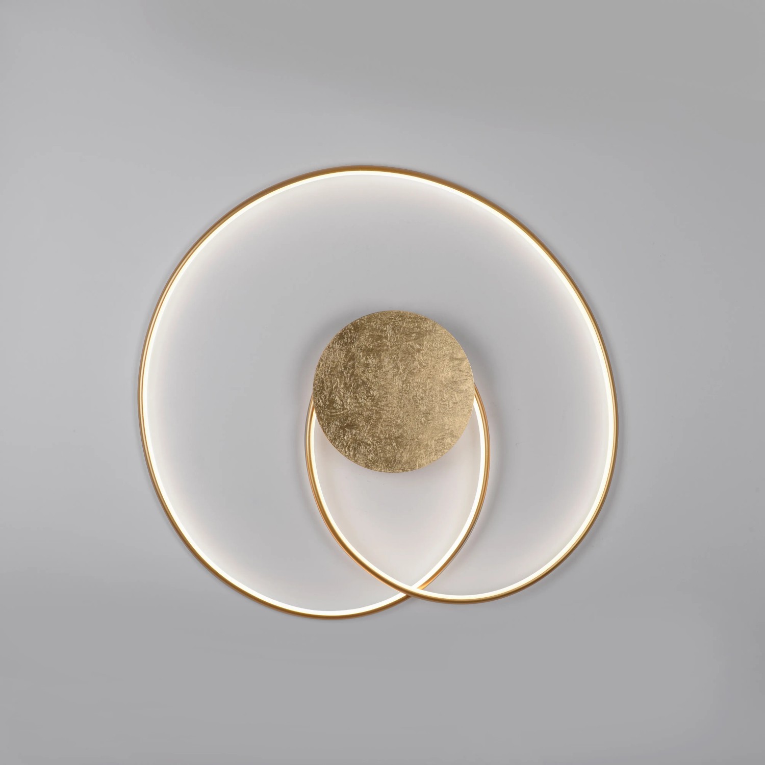 Moderne LED-Deckenleuchte Nastro Gold (70x65 cm) von Paul Neuhaus.