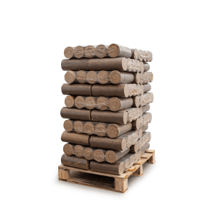 Palette Heizfuxx Holzbriketts Nestro XL Red, 300kg Brennstoff für Kamin und Ofen.