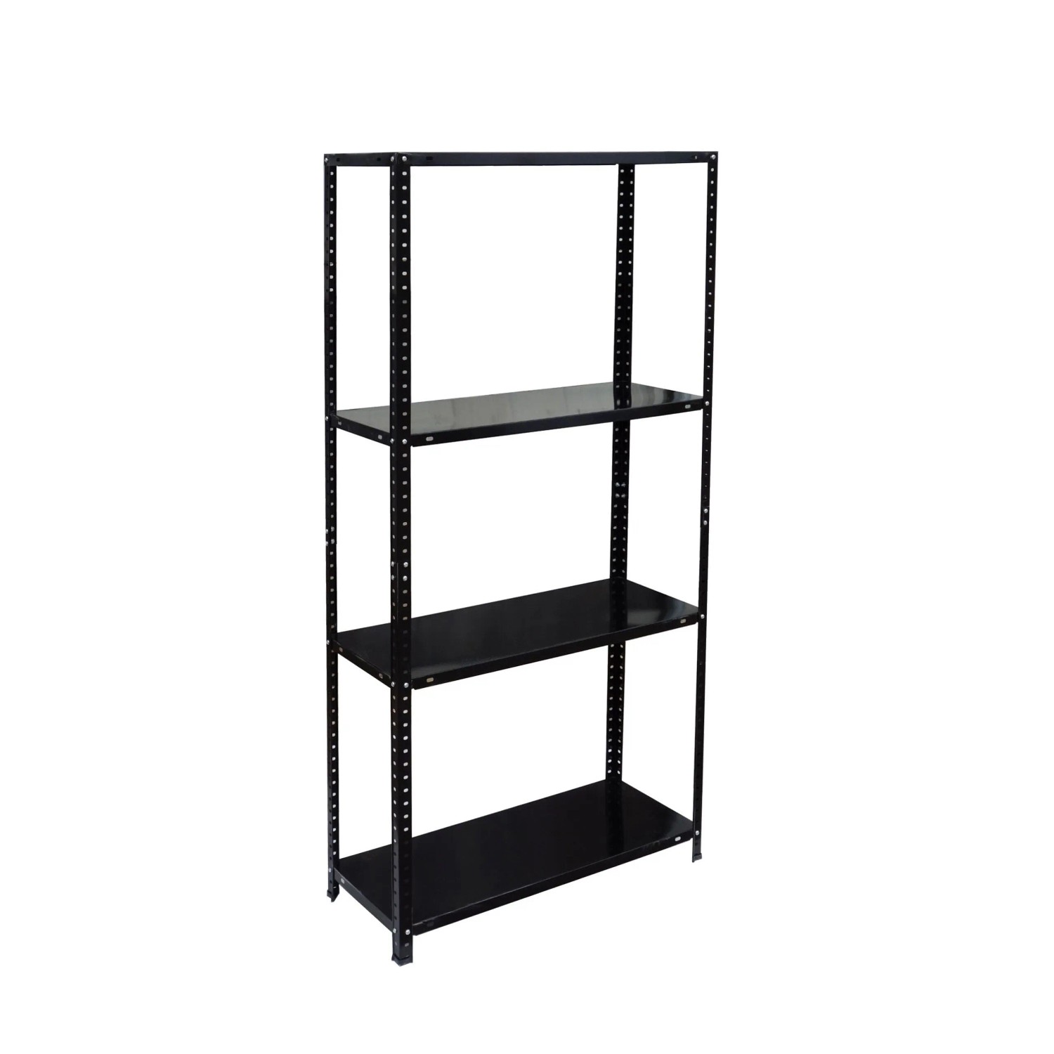Relaxdays Lagerregal Stahl Schwarz Schwerlast 145 cm x 75 cm x 30 cm 160 kg