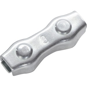 Verzinkte Duplexklemme, 4 mm - 6 mm, für Seile und Schnüre.