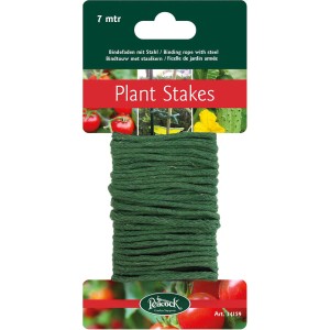 Grünes Peacock Bindeband aus Jute, 7 m, für Rankhilfen.