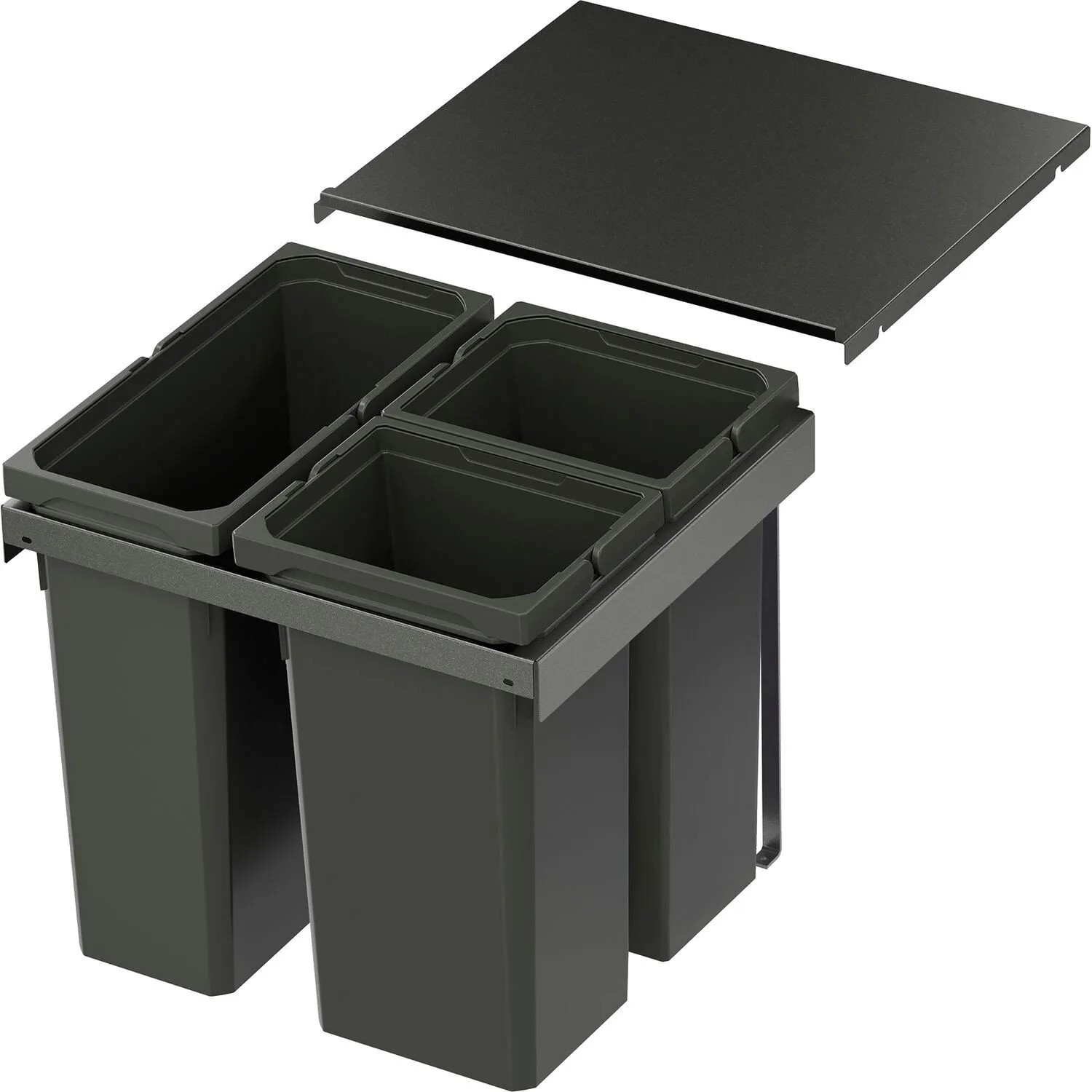 Vauth-Sagel Abfalltrennsystem Envi Flex Pro Korpusbreite 500 mm 1x21, 2x12,5, Lava