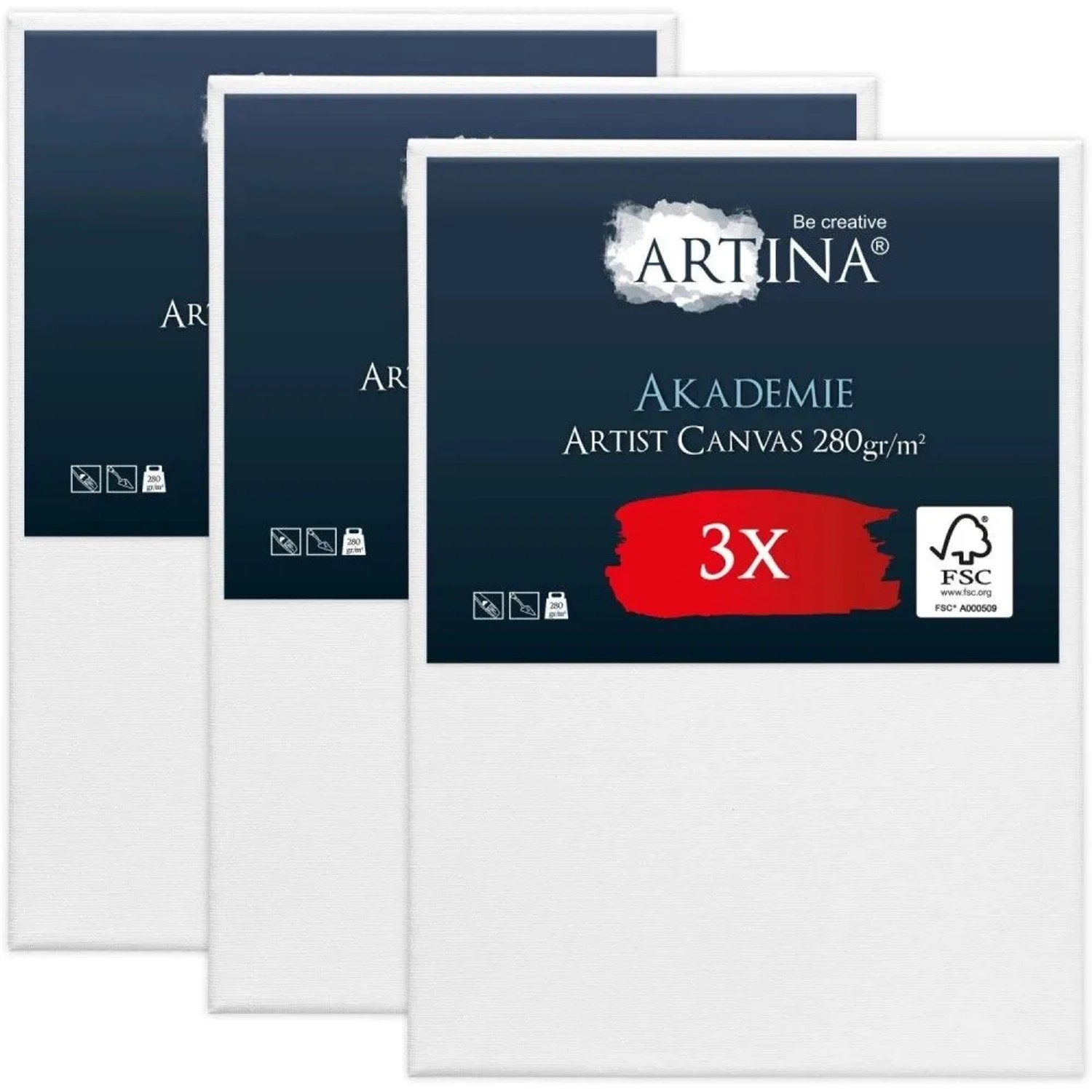 Artina Akademie Keilrahmen 50x70cm FSC 3tlg
