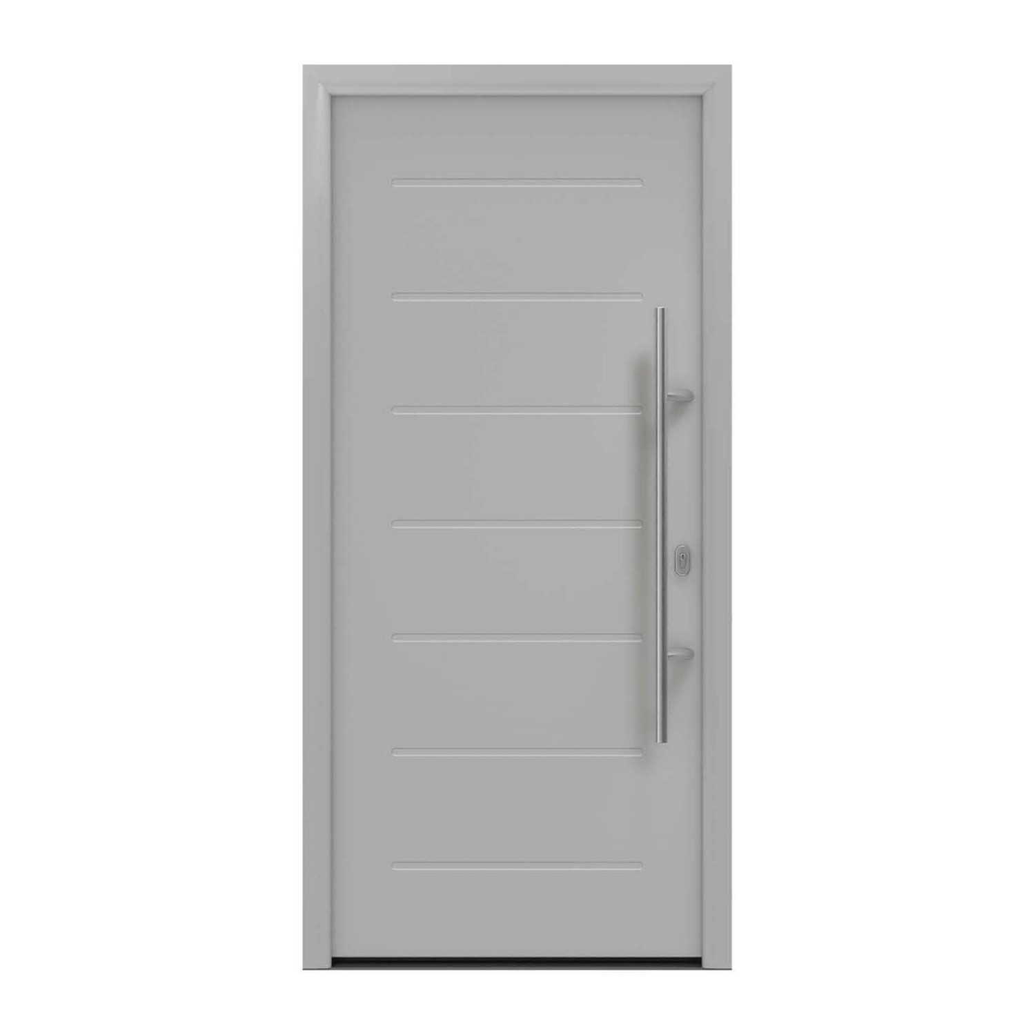 EcoStar Haustür Isopro IP 015 Weißaluminium 110 cm x 210 cm DIN R günstig online kaufen