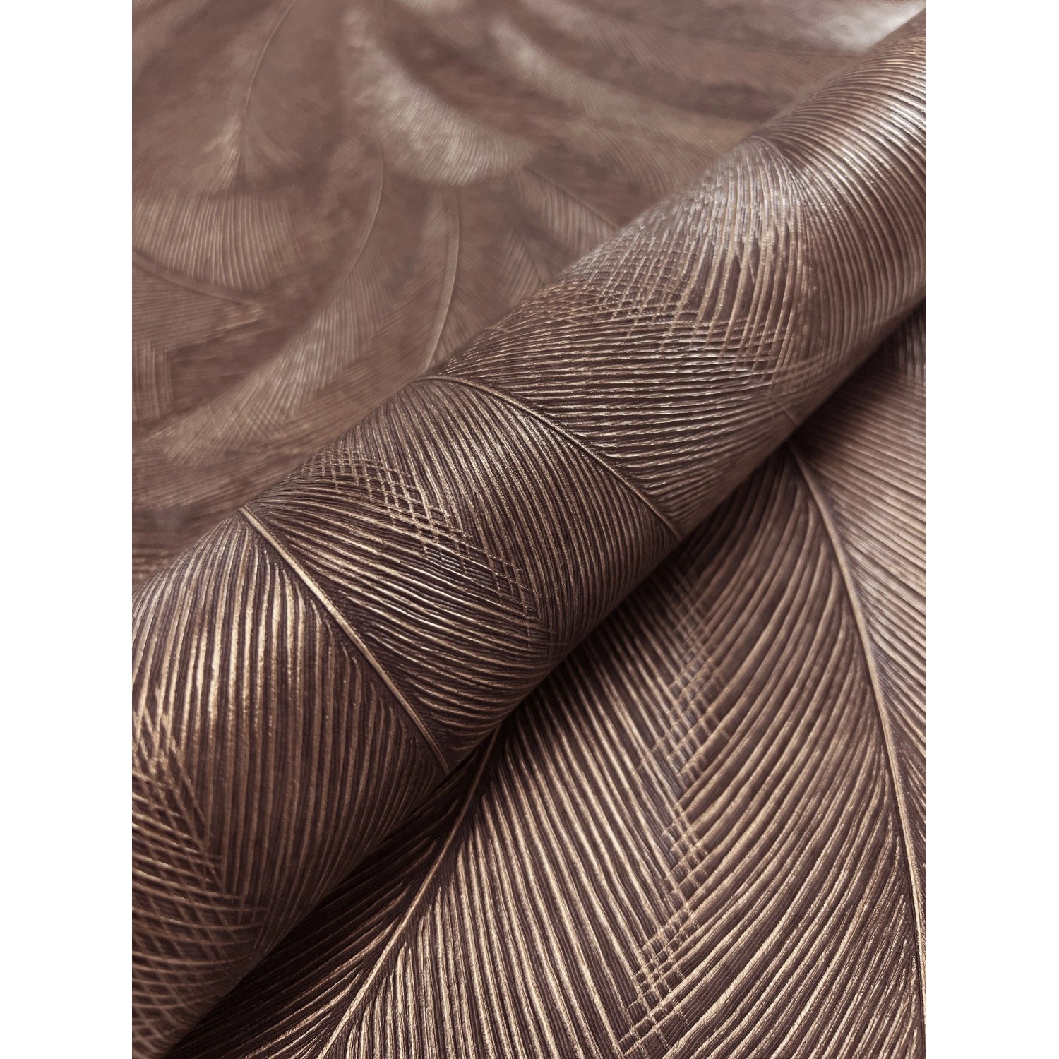 Newroom Vliestapete Savina Bronze Palmen Natur Strukturiert FSC®