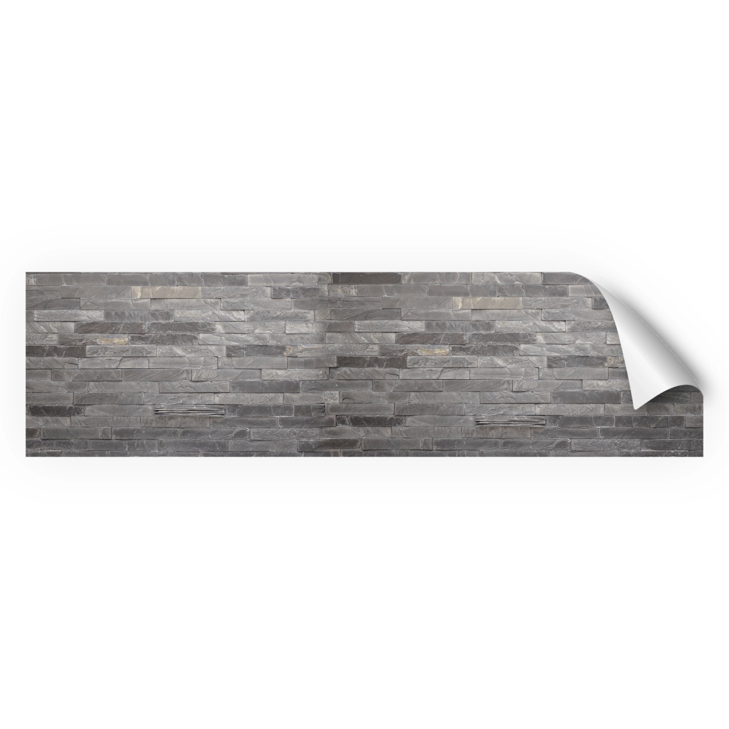 Myspotti Küchenrückwandfolie Black Bricks Selbstklebend 220 cm x 60 cm