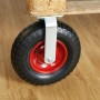 Relaxdays Bockrolle Stahl Gummi Schwarz Rot Luftbereift Schwerlast 35 cm 3,3 kg_3