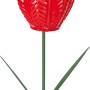 Roter Gartenstecker Tulpe aus Eisen, 70 cm hoch, Gartendekoration.