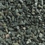 Nahaufnahme von glitzerndem, grünem Grünschiefersplitt (8-16 mm) als Zierkies.