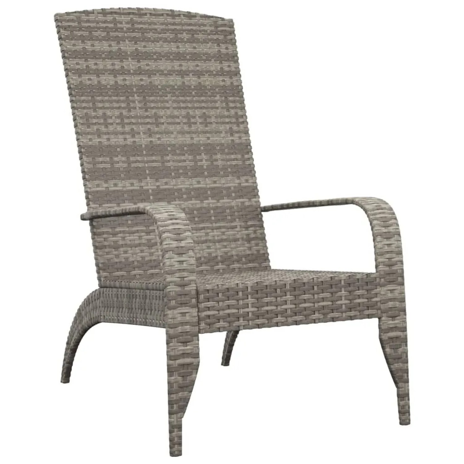 Furnicato Adirondack-gartenstuhl Grau Poly Rattan