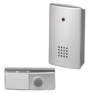 Heidemann Funkgong-Set HX Clip in Silber: Funkgong mit Sender, ideal als Türklingel.