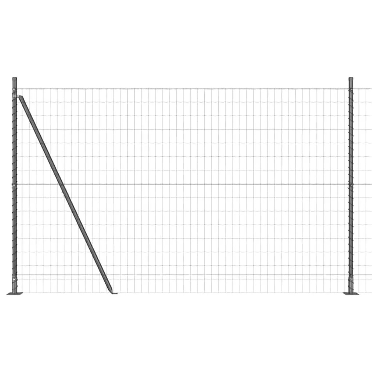 vidaXL Zaun mit Pfosten Grau 1,5 x 10 m Stahl und PVC 3350913 günstig online kaufen