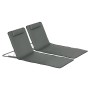 Outsunny Strandliege Stahl Oxfordstoff Grau 124L x 53B x 35-45H cm