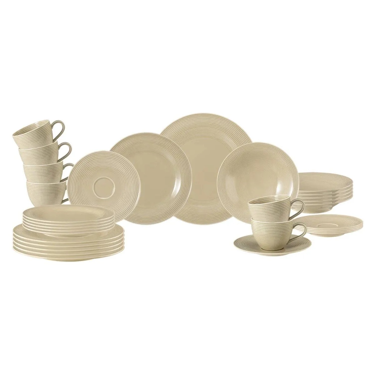 Seltmann Weiden Beat Color Glaze Kombiservice 30-teilig Sandbeige