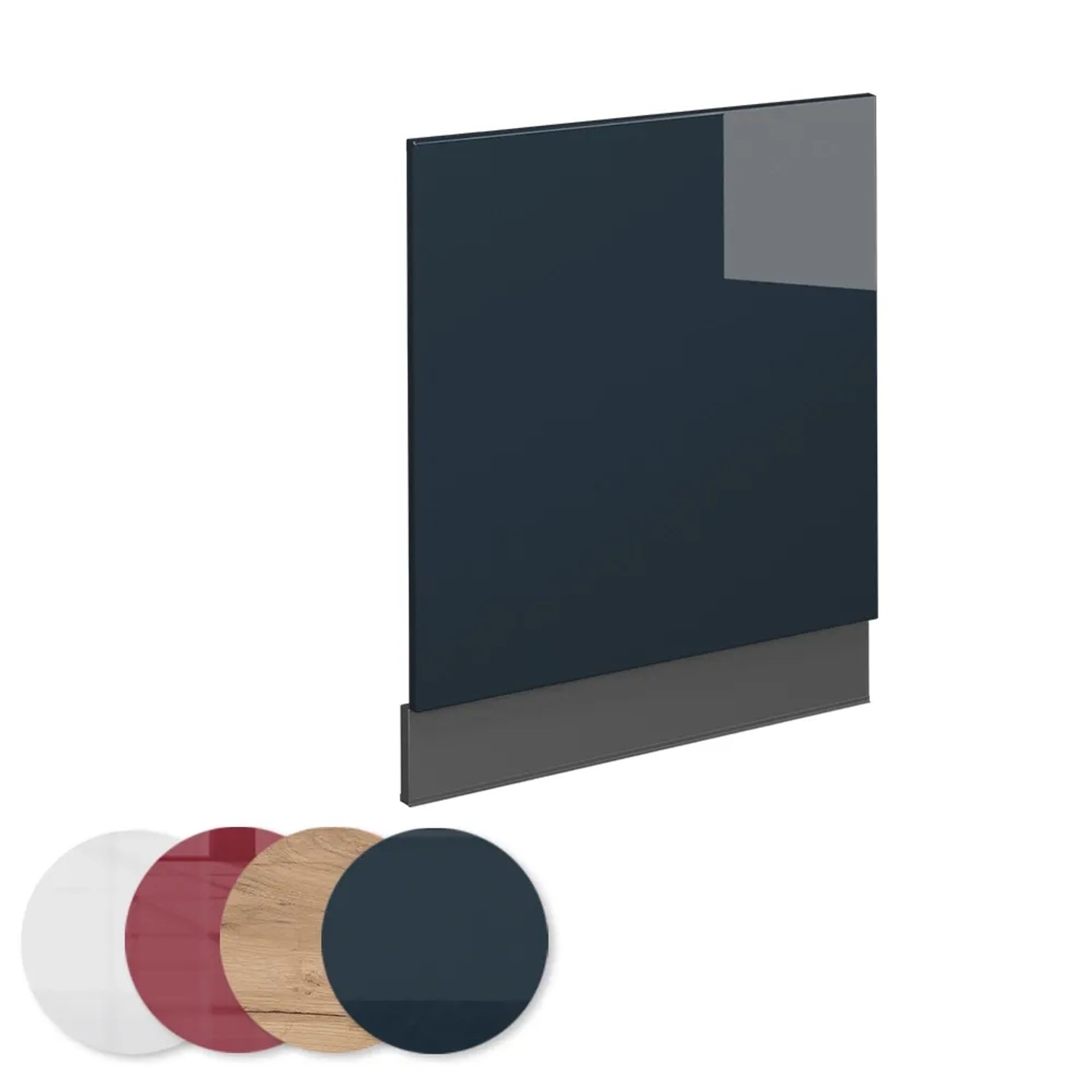 Vicco Frontblende für Geschirrspüler, dunkelblau hochglanz, 60 cm breit. Küchenschrank-Zubehör.