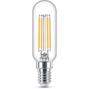 Philips LED-Leuchtmittel E14, 4,5W, Neutralweiß, 470lm. Klares Glas, Filament-Optik.