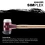 Halder Simplex Vorschlaghammer Ø 80 mm Gummi   Superplastik mit Standfuß_4