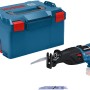 Bosch Professional Akku-Säbelsäge GSA 18 V-28 Solo mit L-Boxx und Sägeblatt.