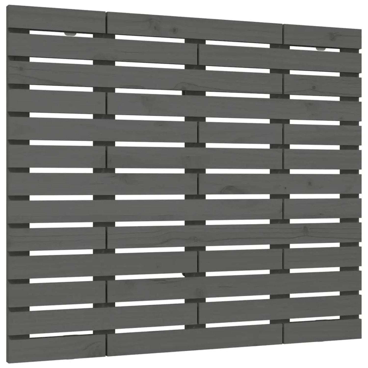 vidaXL Wand-Kopfteil Grau 106x3x91,5 cm Massivholz Kiefer 824665