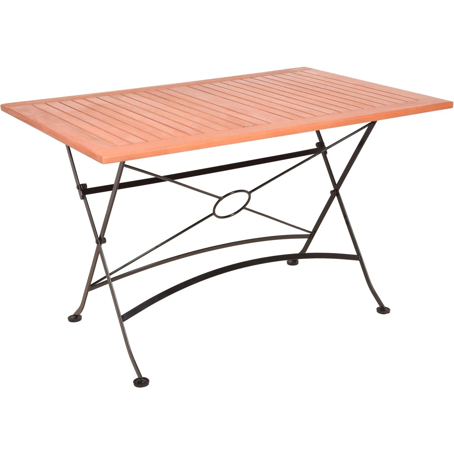 Garden Pleasure Klapptisch Wien Rechteckig Braun-Schwarz 120 cm x 80 cm
