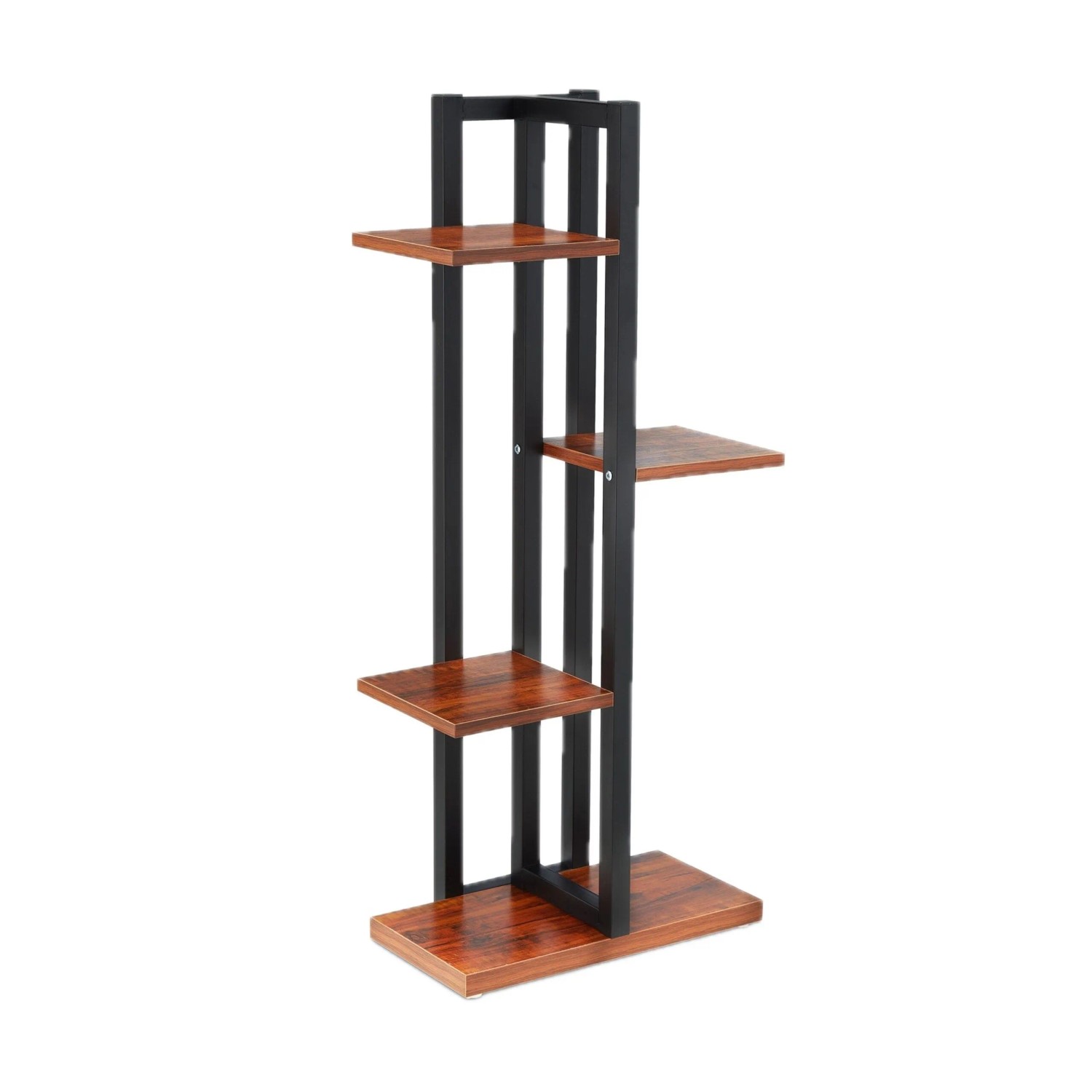 Relaxdays Blumenregal Metall Dunkelbraun Freistehend 93 cm x 42,5 cm x 22,5 cm 5 kg