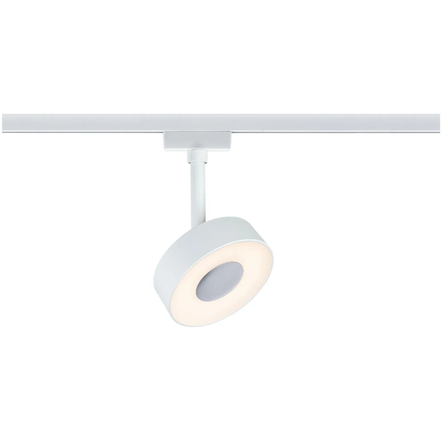 Weißer Paulmann Urail LED Schienenspot Circle, 5W, 210lm. Spotlight für Schienensysteme.