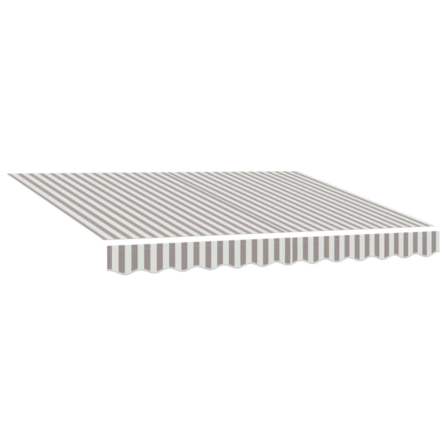 vidaXL Markisenersatzstoff Hellgrau und Weiß 4,5 x 3,5 m Polyester 964781