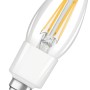 Ledvance Smart+ Bluetooth LED-Lampe in Kerzenform, E14, 4W, klares Filament für smarte Beleuchtung.