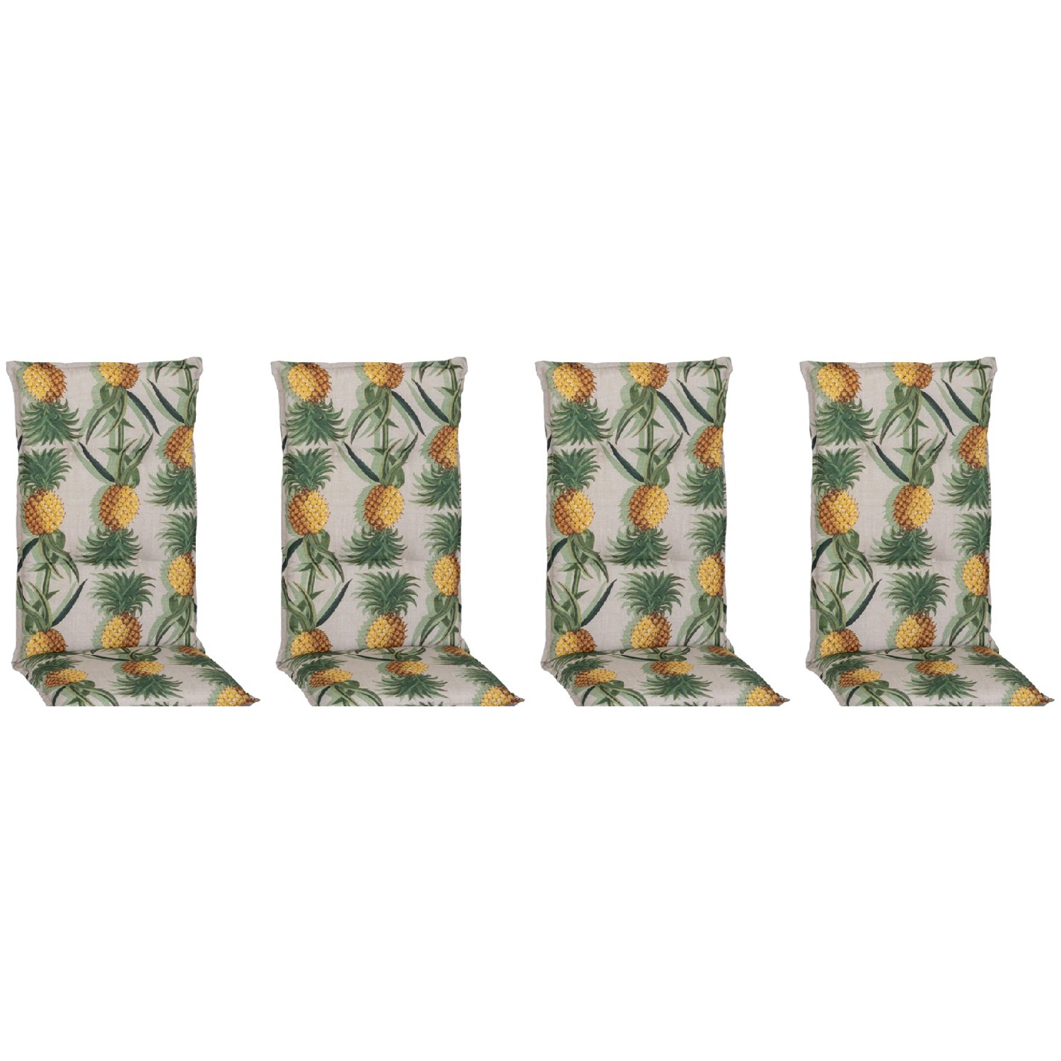 Beo Sitzauflage Hochlehner Treffelstein 4er-Set Ananas-Motiv günstig online kaufen
