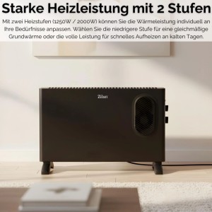 Zilan ZLN-2055 Konvektor Heizlüfter 2 Stufen 2000 Watt