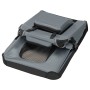 Faltbare, dunkelgraue Hundetransportbox Lassie M von Juskys, ideal für kleine Hunde und Katzen.