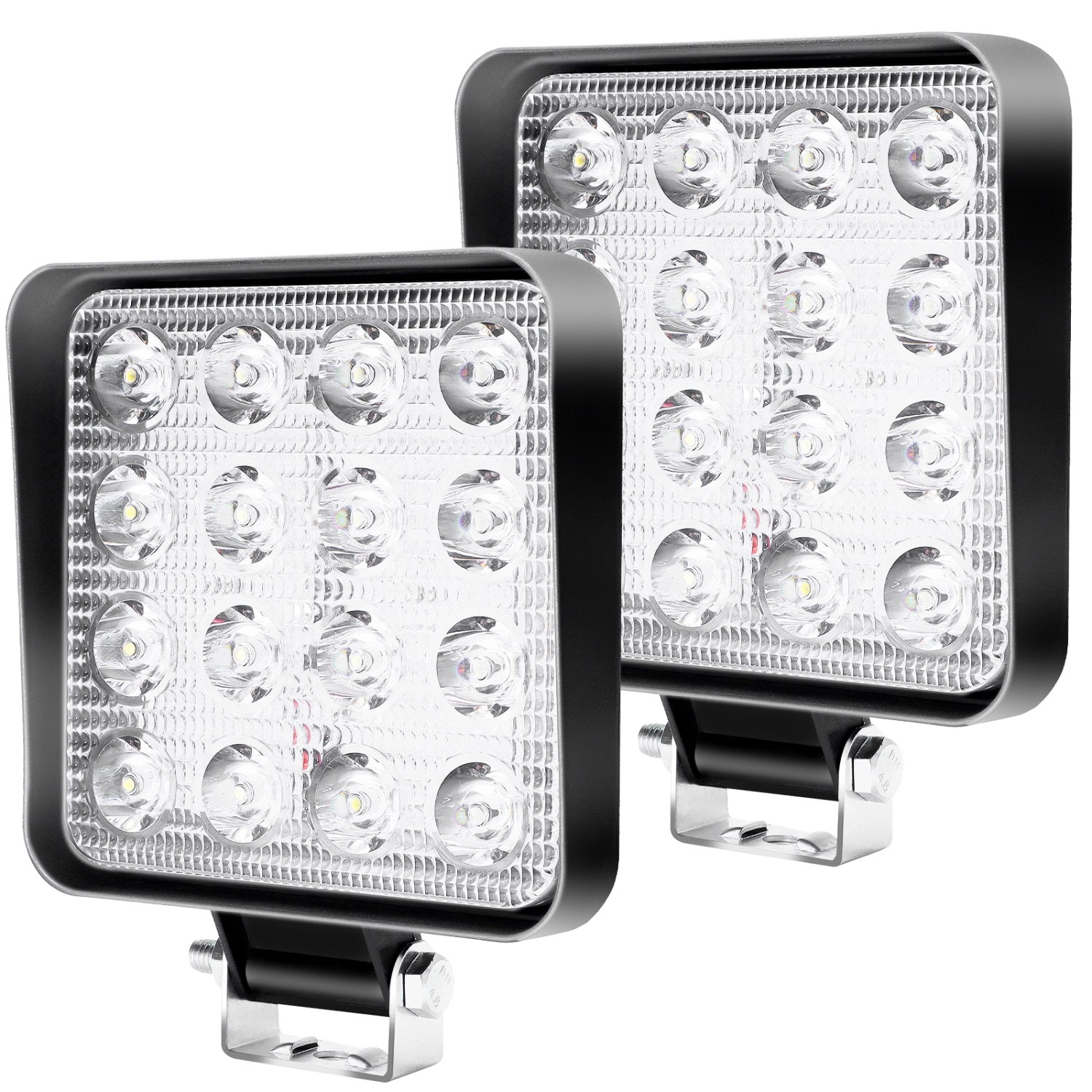 CCLIFE 13x11x2cm Led Arbeitsscheinwerfer 12V Scheinwerfer 4X48W Auto Traktor IP67 Offroad 6000K Wasserdicht Spotlight