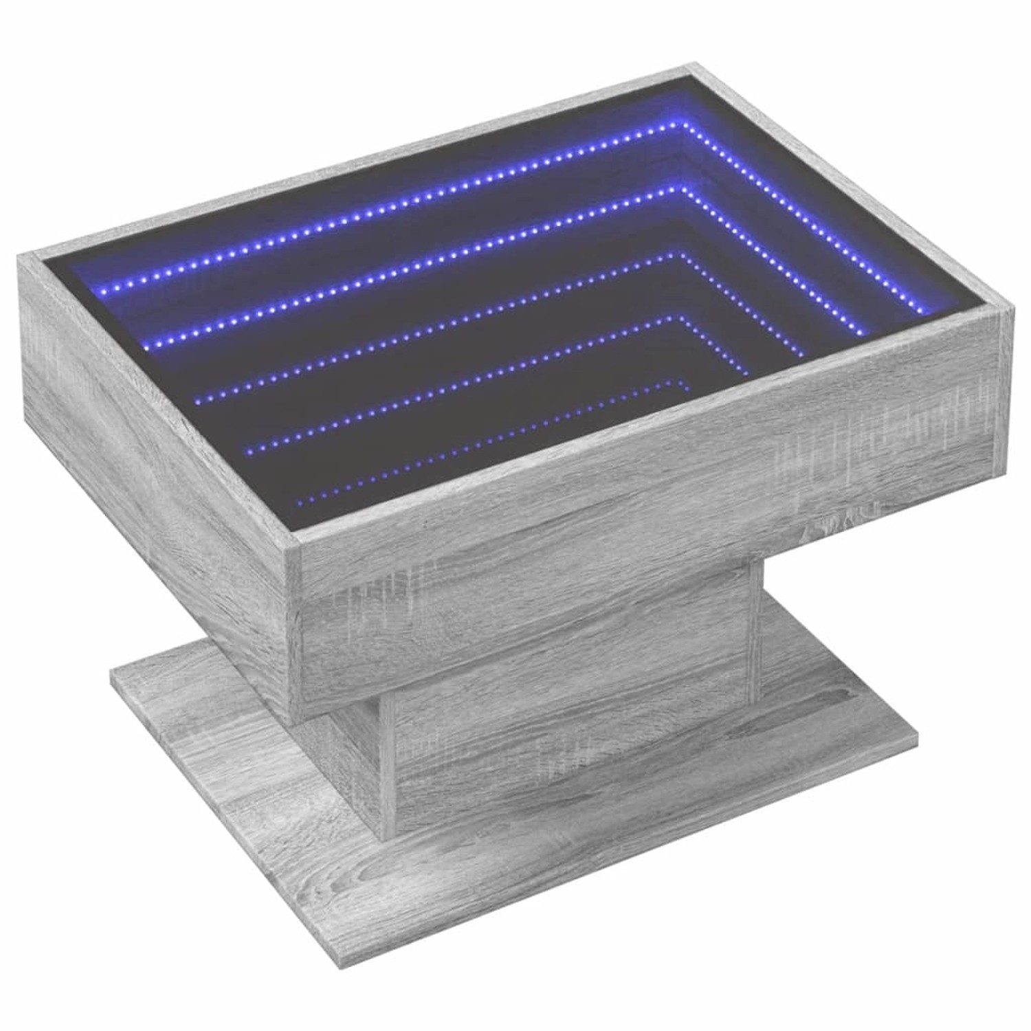 vidaXL LED-Couchtisch Grau Sonoma 70x50x45 cm Holzwerkstoff 847537 günstig online kaufen