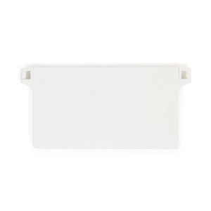 Weiße Beschwerungsplatte für 89 mm Lamellenvorhänge von Avosdim.