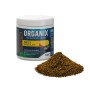 Oase Organix Daily Granulate Fischfutter, 250ml Dose mit Granulat-Haufen.