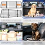 Verstellbares Hundeschutzgitter Balu aus Stahl für Autos, schwarz.