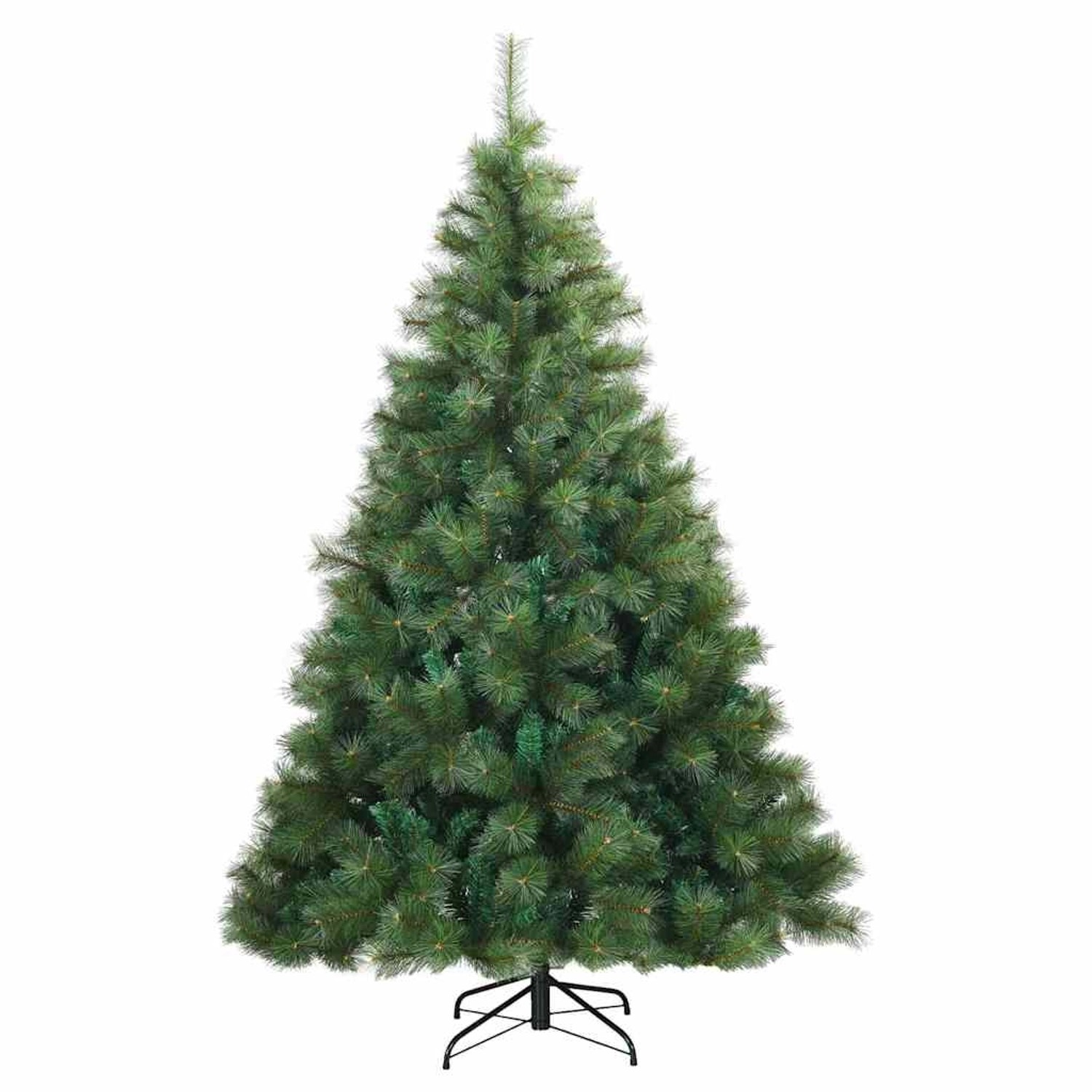 vidaXL Künstlicher Klappbarer Weihnachtsbaum Grün 180 cm PVC und Stahl 42019333