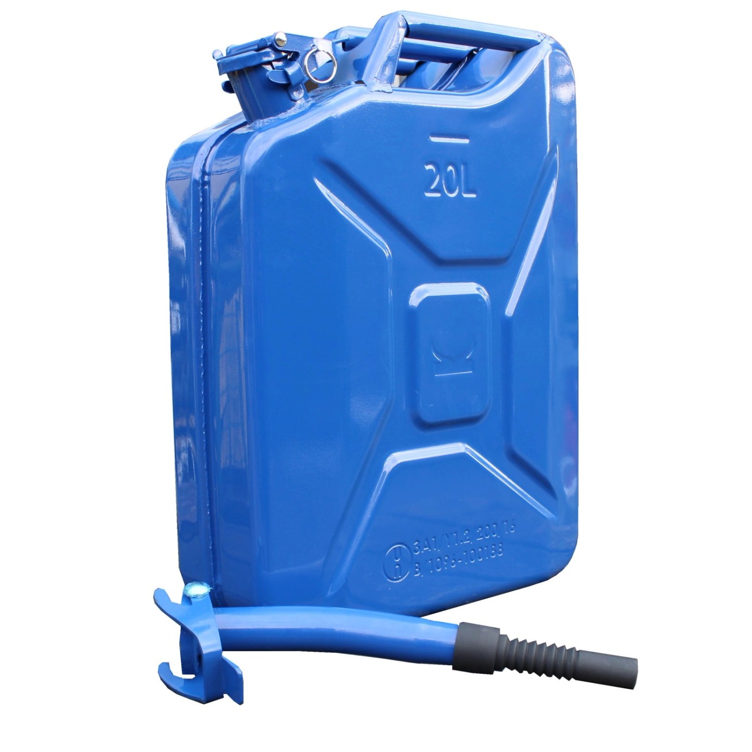 Thumbnail - TRUTZHOLM Metallkanister 20 Liter Mit Ausgießer Flexibel Und Halter Blau