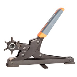 Pebaro Revolverlochzange Standmodell, Zange mit sechs Lochgrößen für Leder, Textilien und Kunststoff.