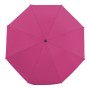 Pinker Derby Marktschirm COMO, Ø 165 cm, von oben. Sonnenschirm mit Handöffner.