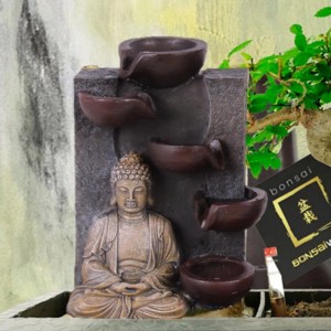 Vdvelde Bonsai Baum S Form   Buddha Wasserfall   Inkl Schere Und Nahrung