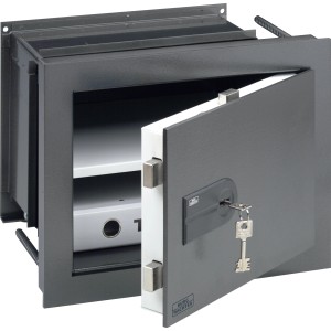 Burg-Wächter Wandtresor WT 614 K, Tresor mit Schlüssel und verstellbarem Fachboden.